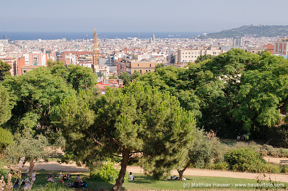 Park Güell auch Parc Güell, Barcelona, Katalonien, Spanien