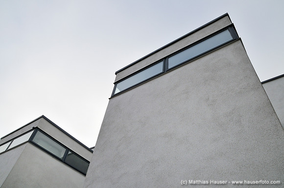 Weißenhofsiedlung, Reihenhäuser Pankokweg 1-9, Architekt Jacobus Johannes Pieter Oud, Fassadendetail, Stuttgart, Baden-Württemberg, Deutschland, Europa - Weissenhofsiedlung Weissenhof settlement, row