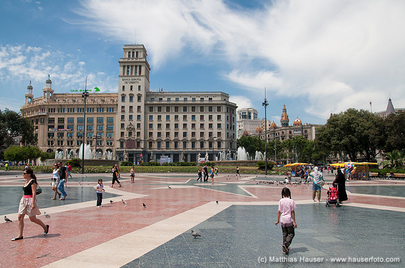 Placa de Catalunya, Barcelona, Katalonien, Spanien