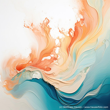 Abstract Pastel Ocean Waves