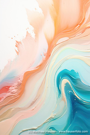Abstract Pastel Ocean Waves