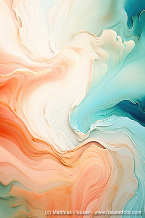 Abstract Pastel Ocean Waves