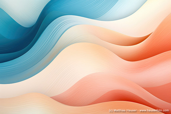 Abstract Pastel Ocean Waves