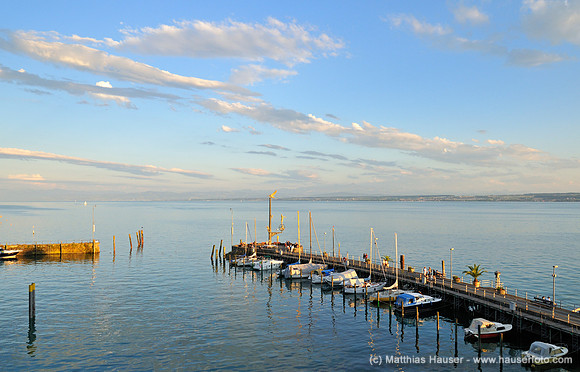 Hafen, Meersburg am Bodensee, Baden-Württemberg, Deutschland, Europa - Harbour, Meersburg on Lake Constance, Baden-Wuerttemberg, Germany, Europe