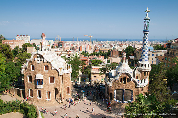 Park Güell auch Parc Güell, Barcelona, Katalonien, Spanien