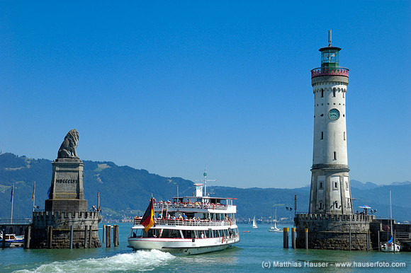 Seehafen, Lindau, Bodensee, Bayern, Deutschland - Lindau harbour, Lake Constance, Bavaria, Germany, Europe