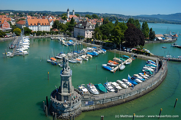 Seehafen Lindau, Bodensee, Bayern, Deutschland - Lindau Harbour, Bavaria, Germany, Europe