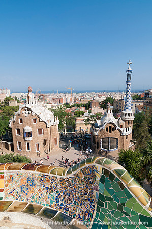 Park Güell auch Parc Güell, Barcelona, Katalonien, Spanien