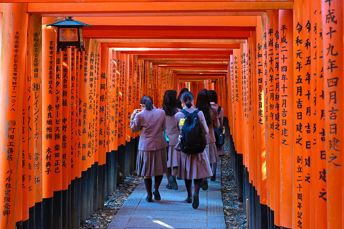 Kyoto Tori Gates Japan Color Photography