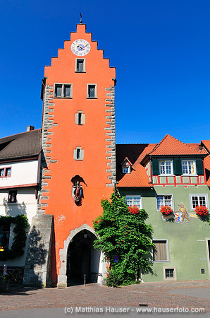 Obertor, oberes Stadttor, Meersburg am Bodensee, Baden-Württemberg, Deutschland, EuropaCity gate, Meersburg, Lake Constance, Baden-Wuerttemberg, Germany
