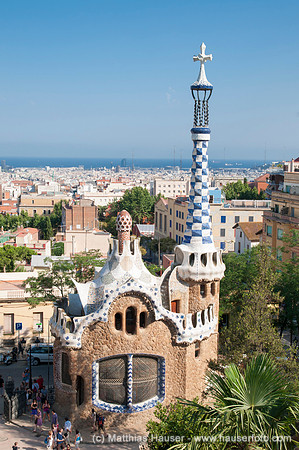 Park Güell auch Parc Güell, Barcelona, Katalonien, Spanien