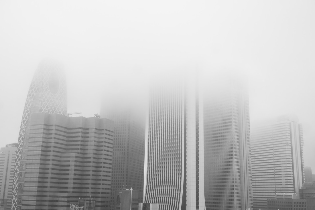 Tokyo Shinjuku Japan Black and White Photo