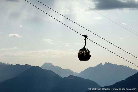 Kabine einer Seilbahn - Cable carRiederalp, Wallis, Schweiz - Riederalp, Valais, Switzerland