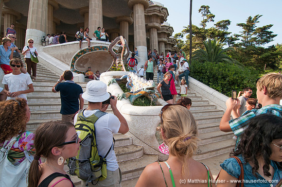Park Güell auch Parc Güell, Barcelona, Katalonien, Spanien